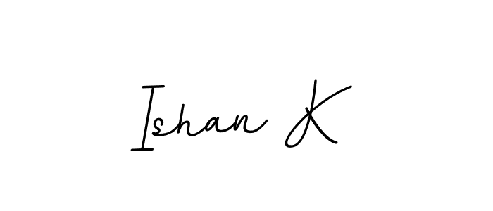 Design your own signature with our free online signature maker. With this signature software, you can create a handwritten (BallpointsItalic-DORy9) signature for name Ishan K. Ishan K signature style 11 images and pictures png