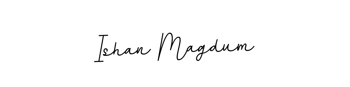 How to make Ishan Magdum name signature. Use BallpointsItalic-DORy9 style for creating short signs online. This is the latest handwritten sign. Ishan Magdum signature style 11 images and pictures png