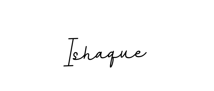 Design your own signature with our free online signature maker. With this signature software, you can create a handwritten (BallpointsItalic-DORy9) signature for name Ishaque. Ishaque signature style 11 images and pictures png