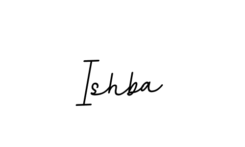 Create a beautiful signature design for name Ishba. With this signature (BallpointsItalic-DORy9) fonts, you can make a handwritten signature for free. Ishba signature style 11 images and pictures png