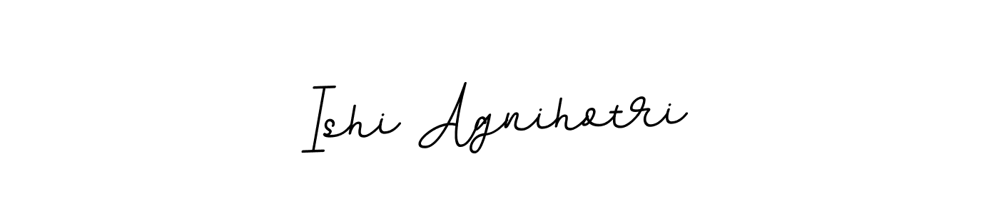 How to make Ishi Agnihotri name signature. Use BallpointsItalic-DORy9 style for creating short signs online. This is the latest handwritten sign. Ishi Agnihotri signature style 11 images and pictures png