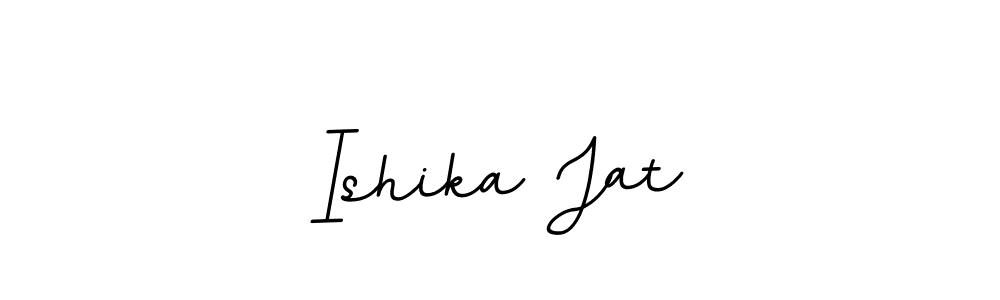 This is the best signature style for the Ishika Jat name. Also you like these signature font (BallpointsItalic-DORy9). Mix name signature. Ishika Jat signature style 11 images and pictures png