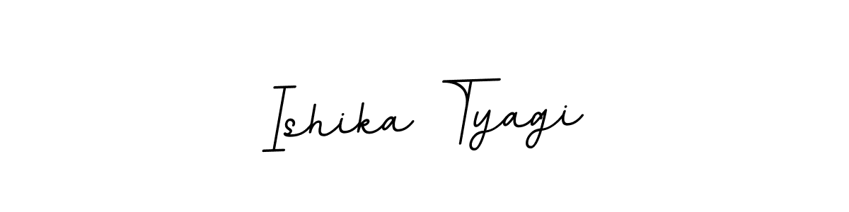 Create a beautiful signature design for name Ishika Tyagi. With this signature (BallpointsItalic-DORy9) fonts, you can make a handwritten signature for free. Ishika Tyagi signature style 11 images and pictures png