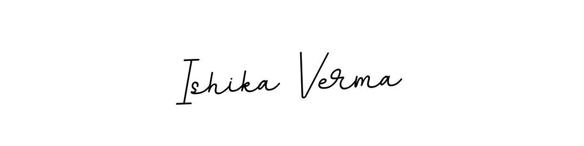 Design your own signature with our free online signature maker. With this signature software, you can create a handwritten (BallpointsItalic-DORy9) signature for name Ishika Verma. Ishika Verma signature style 11 images and pictures png