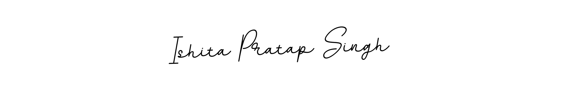 The best way (BallpointsItalic-DORy9) to make a short signature is to pick only two or three words in your name. The name Ishita Pratap Singh include a total of six letters. For converting this name. Ishita Pratap Singh signature style 11 images and pictures png