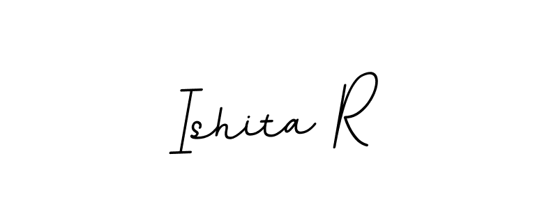 Create a beautiful signature design for name Ishita R. With this signature (BallpointsItalic-DORy9) fonts, you can make a handwritten signature for free. Ishita R signature style 11 images and pictures png