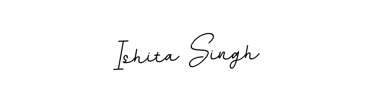 Make a beautiful signature design for name Ishita Singh. With this signature (BallpointsItalic-DORy9) style, you can create a handwritten signature for free. Ishita Singh signature style 11 images and pictures png