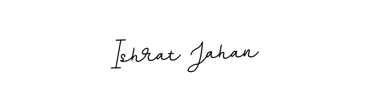 Make a beautiful signature design for name Ishrat Jahan. With this signature (BallpointsItalic-DORy9) style, you can create a handwritten signature for free. Ishrat Jahan signature style 11 images and pictures png