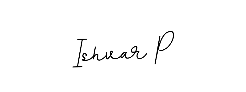 How to make Ishvar P name signature. Use BallpointsItalic-DORy9 style for creating short signs online. This is the latest handwritten sign. Ishvar P signature style 11 images and pictures png