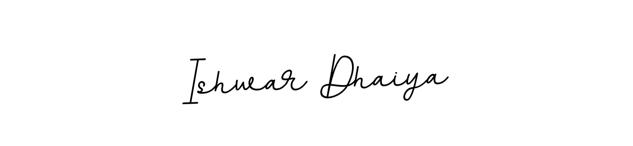 Create a beautiful signature design for name Ishwar Dhaiya. With this signature (BallpointsItalic-DORy9) fonts, you can make a handwritten signature for free. Ishwar Dhaiya signature style 11 images and pictures png