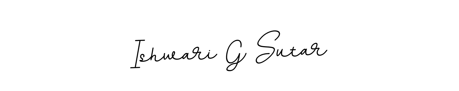 How to make Ishwari G Sutar signature? BallpointsItalic-DORy9 is a professional autograph style. Create handwritten signature for Ishwari G Sutar name. Ishwari G Sutar signature style 11 images and pictures png