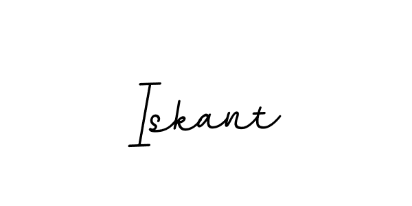 How to make Iskant name signature. Use BallpointsItalic-DORy9 style for creating short signs online. This is the latest handwritten sign. Iskant signature style 11 images and pictures png