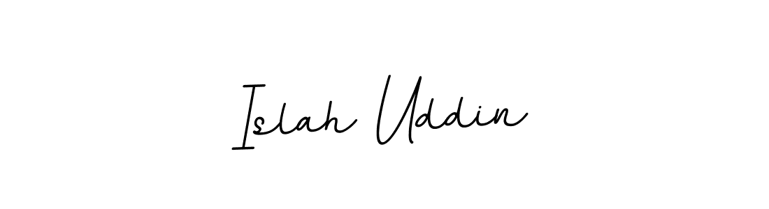 How to make Islah Uddin name signature. Use BallpointsItalic-DORy9 style for creating short signs online. This is the latest handwritten sign. Islah Uddin signature style 11 images and pictures png
