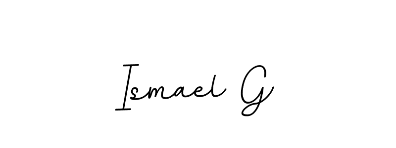 Create a beautiful signature design for name Ismael G. With this signature (BallpointsItalic-DORy9) fonts, you can make a handwritten signature for free. Ismael G signature style 11 images and pictures png