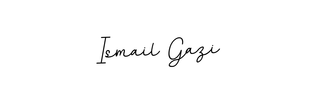 Create a beautiful signature design for name Ismail Gazi. With this signature (BallpointsItalic-DORy9) fonts, you can make a handwritten signature for free. Ismail Gazi signature style 11 images and pictures png