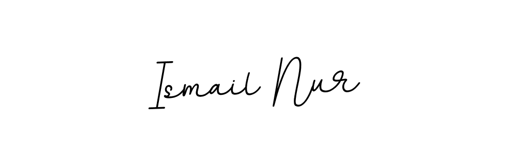 You should practise on your own different ways (BallpointsItalic-DORy9) to write your name (Ismail Nur) in signature. don't let someone else do it for you. Ismail Nur signature style 11 images and pictures png