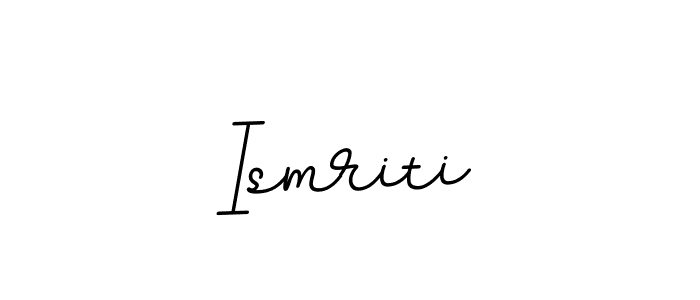 How to make Ismriti name signature. Use BallpointsItalic-DORy9 style for creating short signs online. This is the latest handwritten sign. Ismriti signature style 11 images and pictures png