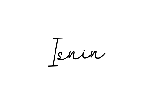How to make Isnin name signature. Use BallpointsItalic-DORy9 style for creating short signs online. This is the latest handwritten sign. Isnin signature style 11 images and pictures png