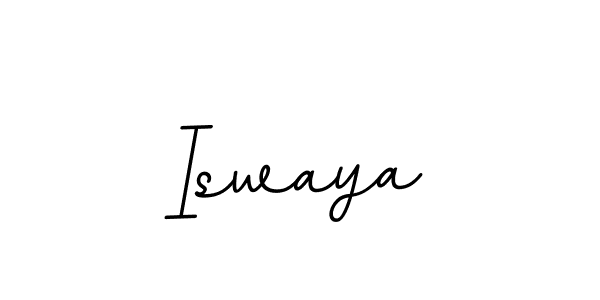 How to make Iswaya name signature. Use BallpointsItalic-DORy9 style for creating short signs online. This is the latest handwritten sign. Iswaya signature style 11 images and pictures png