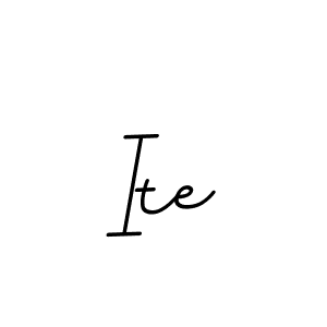 How to make Ite name signature. Use BallpointsItalic-DORy9 style for creating short signs online. This is the latest handwritten sign. Ite signature style 11 images and pictures png