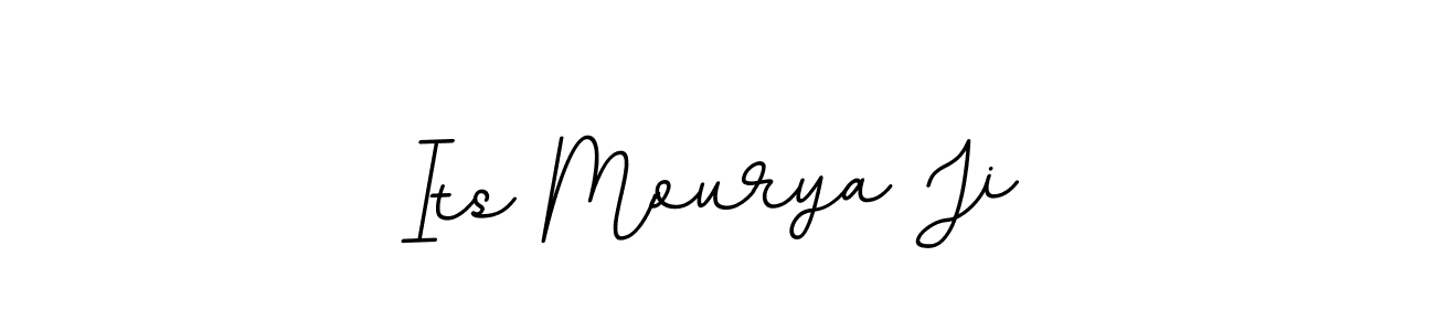 How to make Its Mourya Ji name signature. Use BallpointsItalic-DORy9 style for creating short signs online. This is the latest handwritten sign. Its Mourya Ji signature style 11 images and pictures png