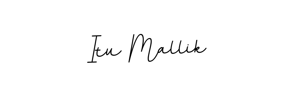 How to make Itu Mallik name signature. Use BallpointsItalic-DORy9 style for creating short signs online. This is the latest handwritten sign. Itu Mallik signature style 11 images and pictures png