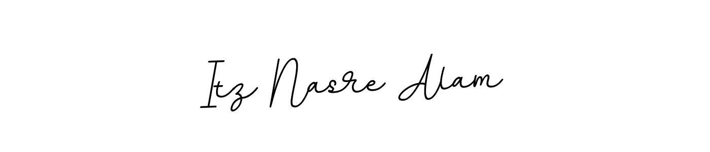 Make a beautiful signature design for name Itz Nasre Alam. With this signature (BallpointsItalic-DORy9) style, you can create a handwritten signature for free. Itz Nasre Alam signature style 11 images and pictures png