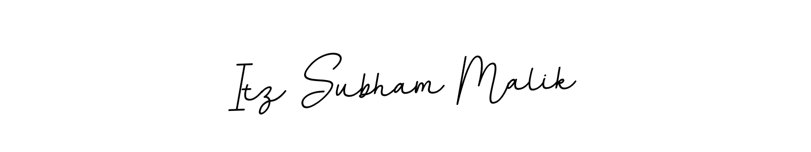 How to make Itz Subham Malik name signature. Use BallpointsItalic-DORy9 style for creating short signs online. This is the latest handwritten sign. Itz Subham Malik signature style 11 images and pictures png