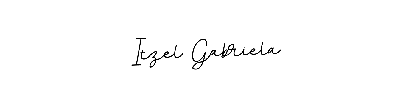 You should practise on your own different ways (BallpointsItalic-DORy9) to write your name (Itzel Gabriela) in signature. don't let someone else do it for you. Itzel Gabriela signature style 11 images and pictures png