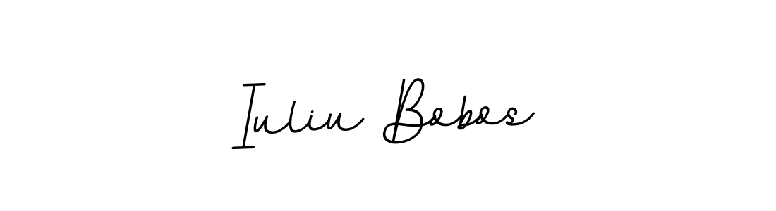 Iuliu Bobos stylish signature style. Best Handwritten Sign (BallpointsItalic-DORy9) for my name. Handwritten Signature Collection Ideas for my name Iuliu Bobos. Iuliu Bobos signature style 11 images and pictures png