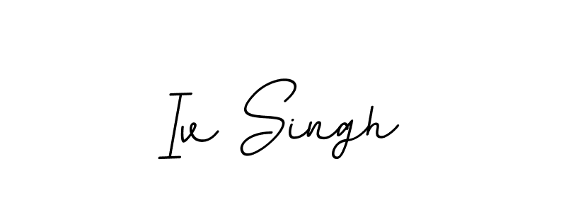 The best way (BallpointsItalic-DORy9) to make a short signature is to pick only two or three words in your name. The name Iv Singh include a total of six letters. For converting this name. Iv Singh signature style 11 images and pictures png