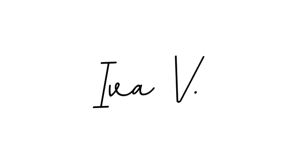 if you are searching for the best signature style for your name Iva V.. so please give up your signature search. here we have designed multiple signature styles  using BallpointsItalic-DORy9. Iva V. signature style 11 images and pictures png