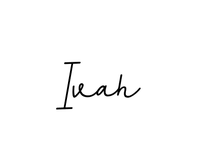 How to make Ivah name signature. Use BallpointsItalic-DORy9 style for creating short signs online. This is the latest handwritten sign. Ivah signature style 11 images and pictures png