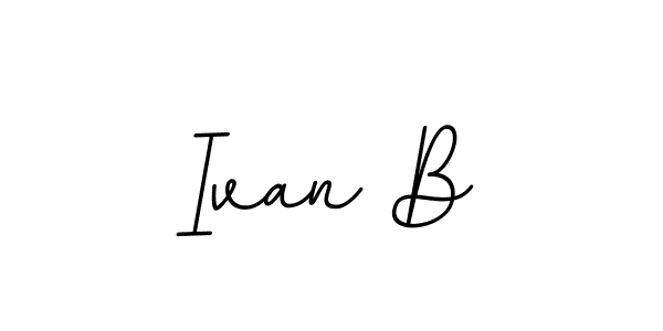 The best way (BallpointsItalic-DORy9) to make a short signature is to pick only two or three words in your name. The name Ivan B include a total of six letters. For converting this name. Ivan B signature style 11 images and pictures png