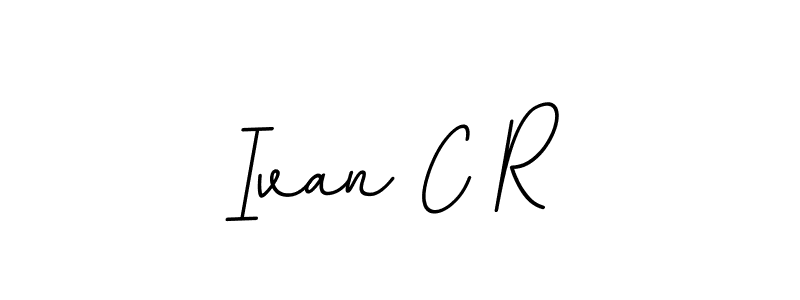 You should practise on your own different ways (BallpointsItalic-DORy9) to write your name (Ivan C R) in signature. don't let someone else do it for you. Ivan C R signature style 11 images and pictures png