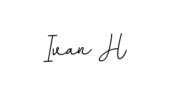 This is the best signature style for the Ivan H name. Also you like these signature font (BallpointsItalic-DORy9). Mix name signature. Ivan H signature style 11 images and pictures png