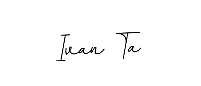 It looks lik you need a new signature style for name Ivan Ta. Design unique handwritten (BallpointsItalic-DORy9) signature with our free signature maker in just a few clicks. Ivan Ta signature style 11 images and pictures png