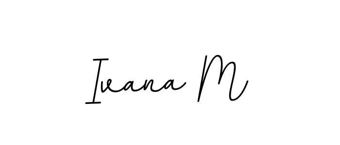 The best way (BallpointsItalic-DORy9) to make a short signature is to pick only two or three words in your name. The name Ivana M include a total of six letters. For converting this name. Ivana M signature style 11 images and pictures png