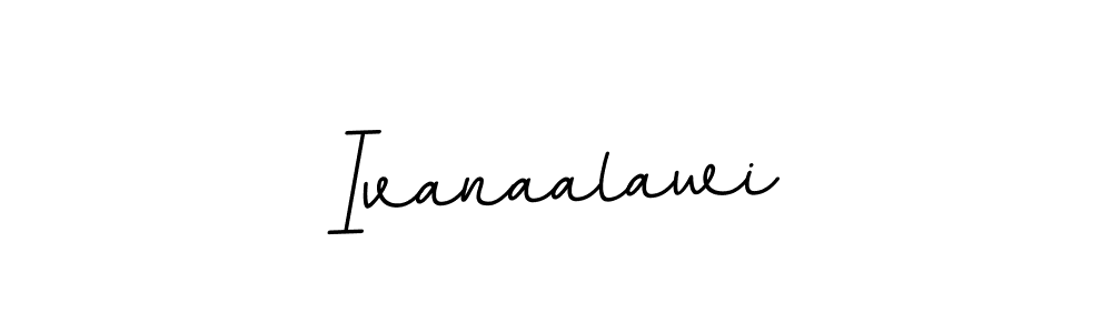 How to make Ivanaalawi name signature. Use BallpointsItalic-DORy9 style for creating short signs online. This is the latest handwritten sign. Ivanaalawi signature style 11 images and pictures png