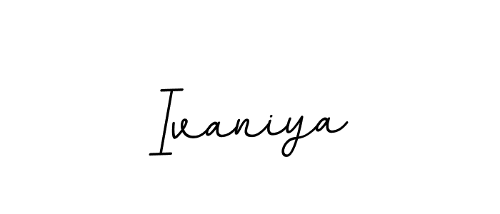 Design your own signature with our free online signature maker. With this signature software, you can create a handwritten (BallpointsItalic-DORy9) signature for name Ivaniya. Ivaniya signature style 11 images and pictures png