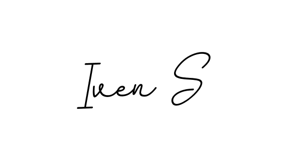 Design your own signature with our free online signature maker. With this signature software, you can create a handwritten (BallpointsItalic-DORy9) signature for name Iven S. Iven S signature style 11 images and pictures png