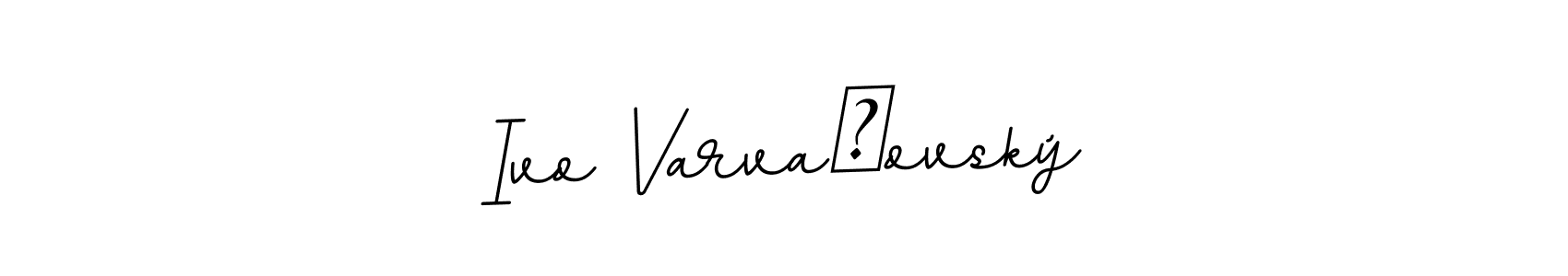 Design your own signature with our free online signature maker. With this signature software, you can create a handwritten (BallpointsItalic-DORy9) signature for name Ivo Varvařovský. Ivo Varvařovský signature style 11 images and pictures png