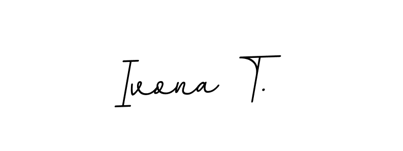 Use a signature maker to create a handwritten signature online. With this signature software, you can design (BallpointsItalic-DORy9) your own signature for name Ivona T.. Ivona T. signature style 11 images and pictures png