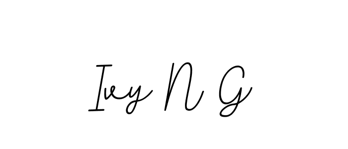 This is the best signature style for the Ivy N G name. Also you like these signature font (BallpointsItalic-DORy9). Mix name signature. Ivy N G signature style 11 images and pictures png