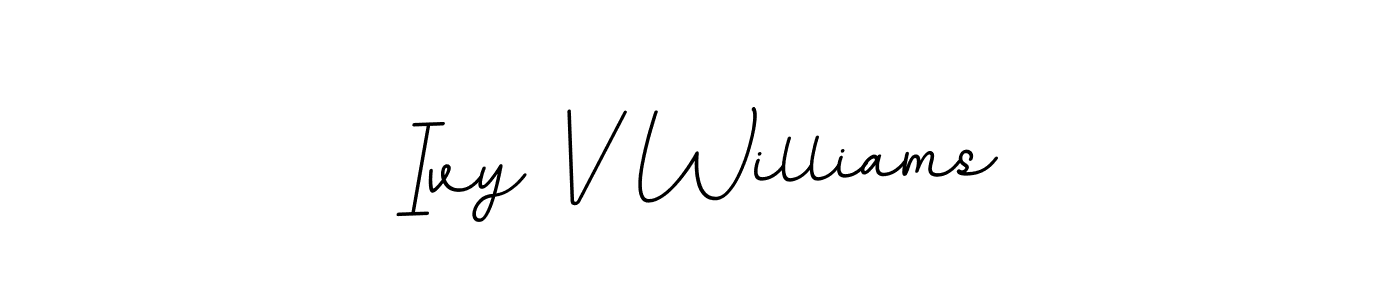 Design your own signature with our free online signature maker. With this signature software, you can create a handwritten (BallpointsItalic-DORy9) signature for name Ivy V Williams. Ivy V Williams signature style 11 images and pictures png