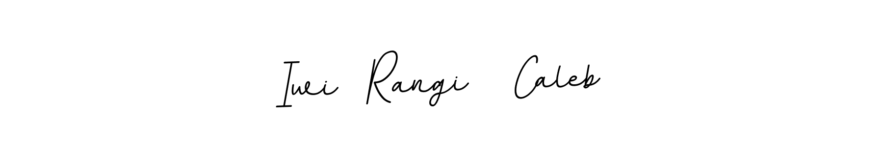 How to make Iwi  Rangi   Caleb name signature. Use BallpointsItalic-DORy9 style for creating short signs online. This is the latest handwritten sign. Iwi  Rangi   Caleb signature style 11 images and pictures png