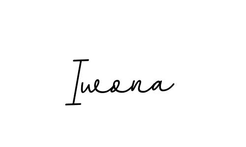 Use a signature maker to create a handwritten signature online. With this signature software, you can design (BallpointsItalic-DORy9) your own signature for name Iwona. Iwona signature style 11 images and pictures png