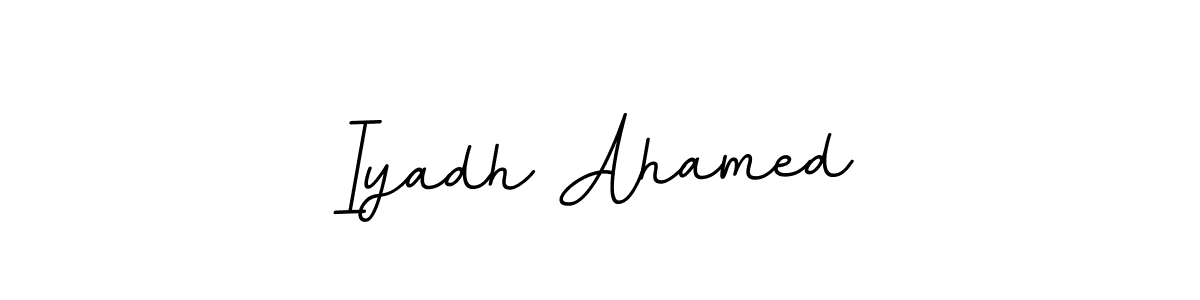 You should practise on your own different ways (BallpointsItalic-DORy9) to write your name (Iyadh Ahamed) in signature. don't let someone else do it for you. Iyadh Ahamed signature style 11 images and pictures png