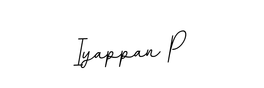 Create a beautiful signature design for name Iyappan P. With this signature (BallpointsItalic-DORy9) fonts, you can make a handwritten signature for free. Iyappan P signature style 11 images and pictures png