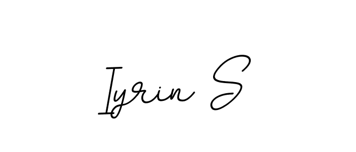 Create a beautiful signature design for name Iyrin S. With this signature (BallpointsItalic-DORy9) fonts, you can make a handwritten signature for free. Iyrin S signature style 11 images and pictures png